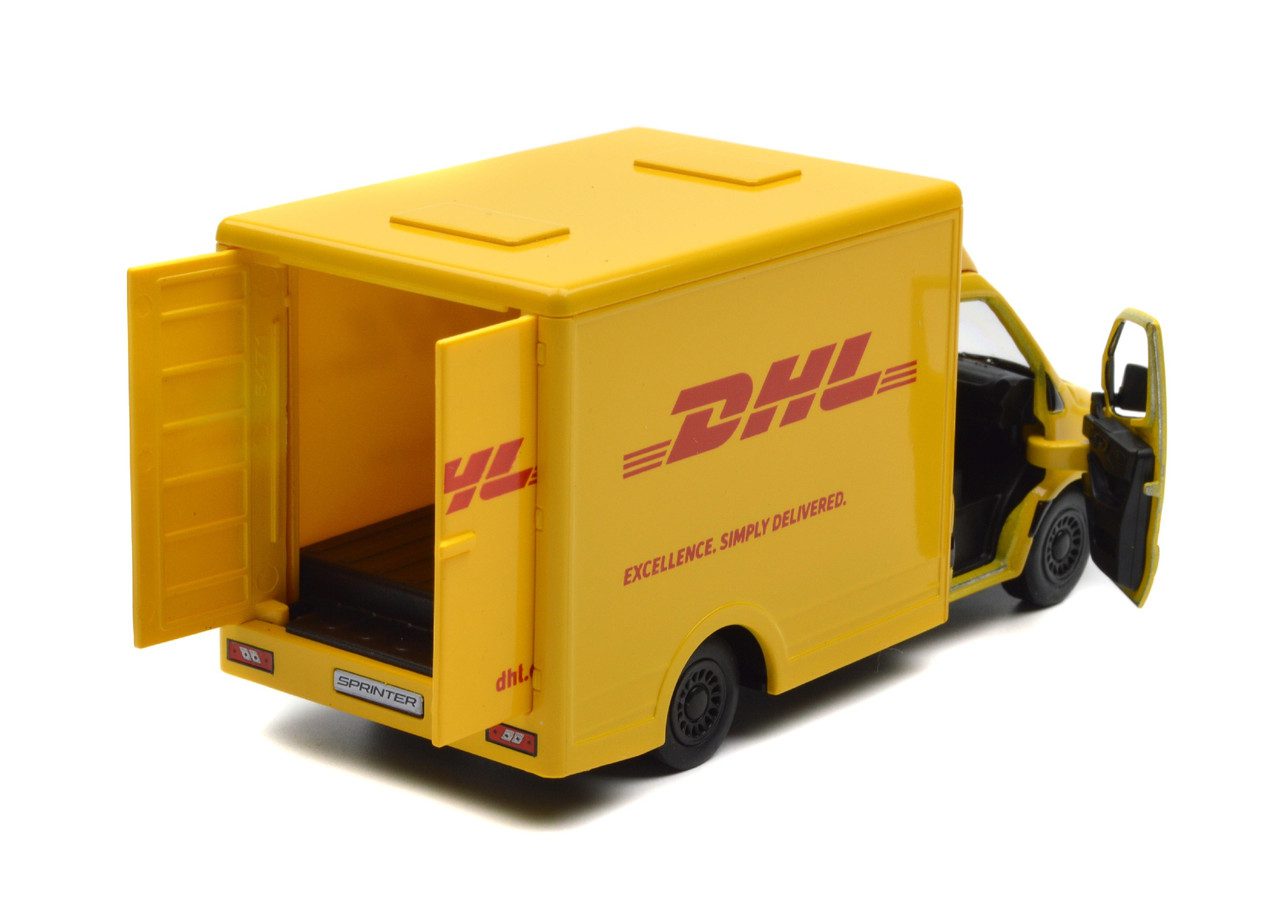 Модель легкова Mercedes-Benz Sprinter (DHL, металева, інерційна) KT5475W - 5