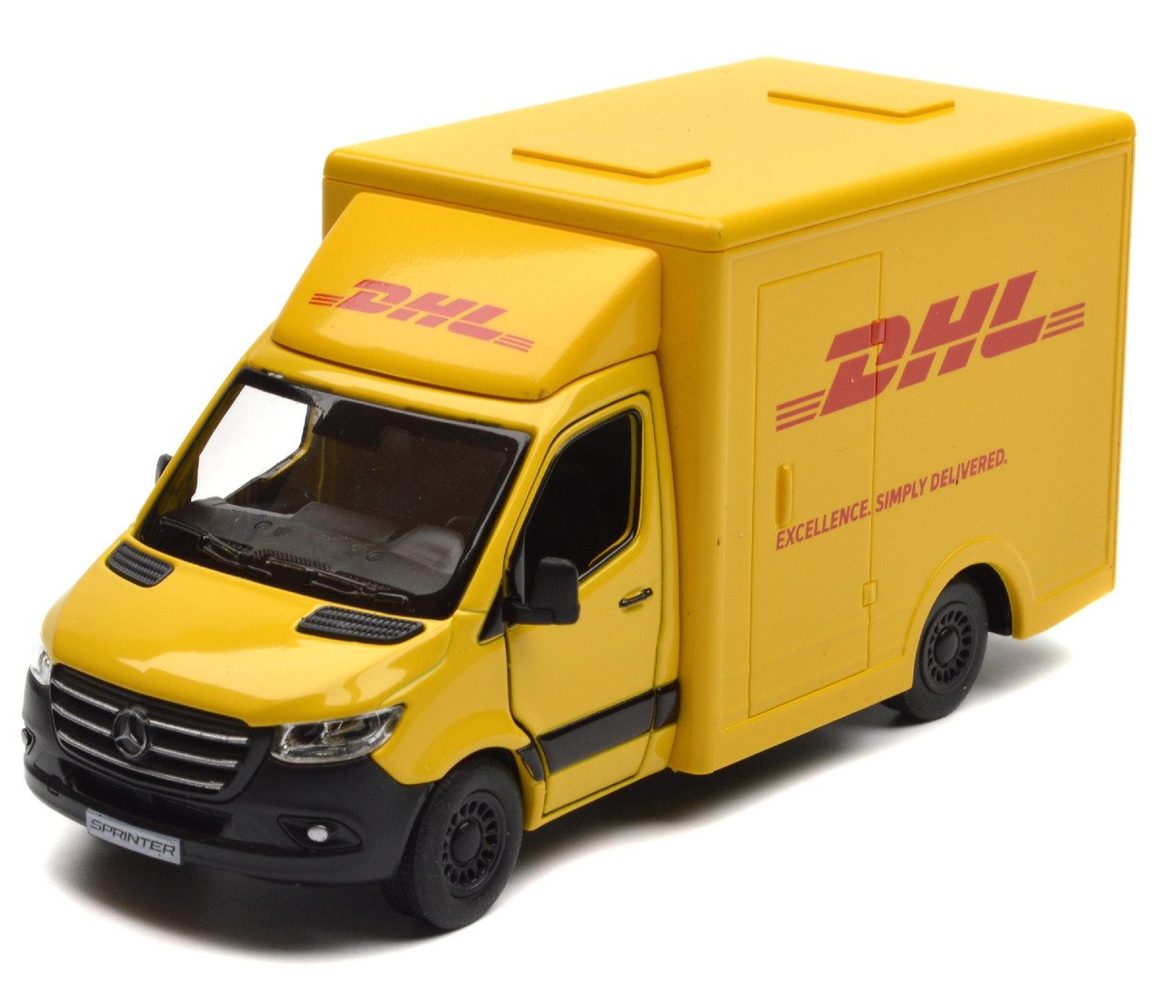 Модель легкова Mercedes-Benz Sprinter (DHL, металева, інерційна) KT5475W - 6