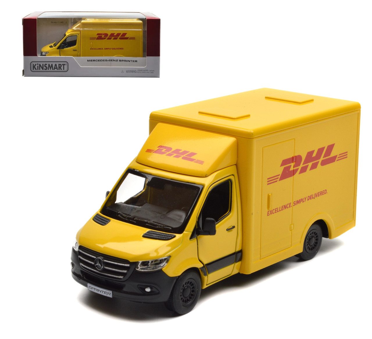 Модель легкова Mercedes-Benz Sprinter (DHL, металева, інерційна) KT5475W
