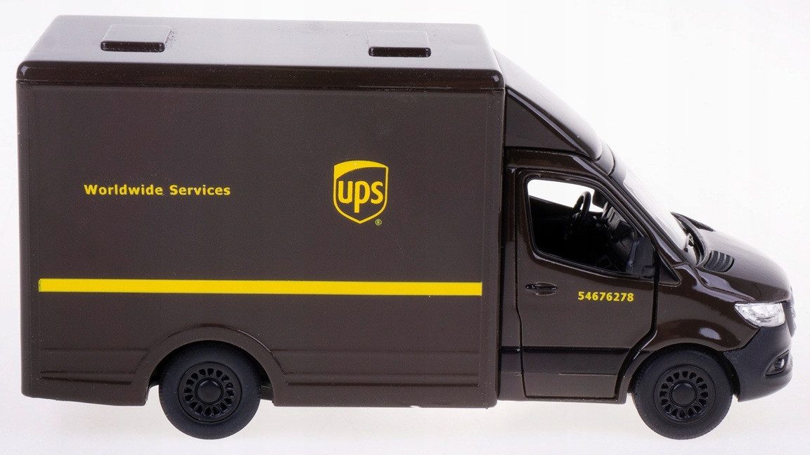 Модель легкова Mercedes-Benz Sprinter (UPS, металева, інерційна) KT5476W - 7
