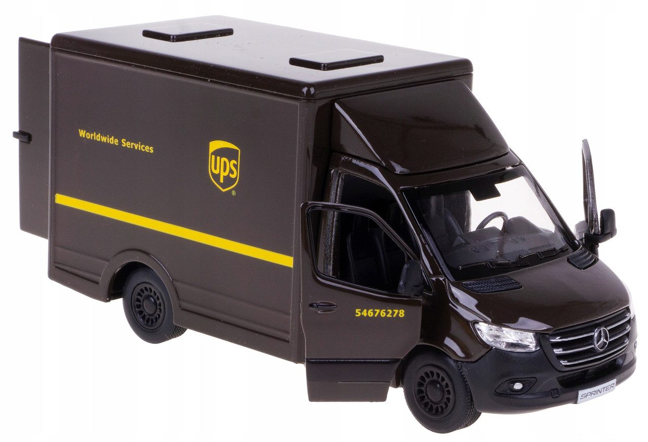Модель легкова Mercedes-Benz Sprinter (UPS, металева, інерційна) KT5476W - 5