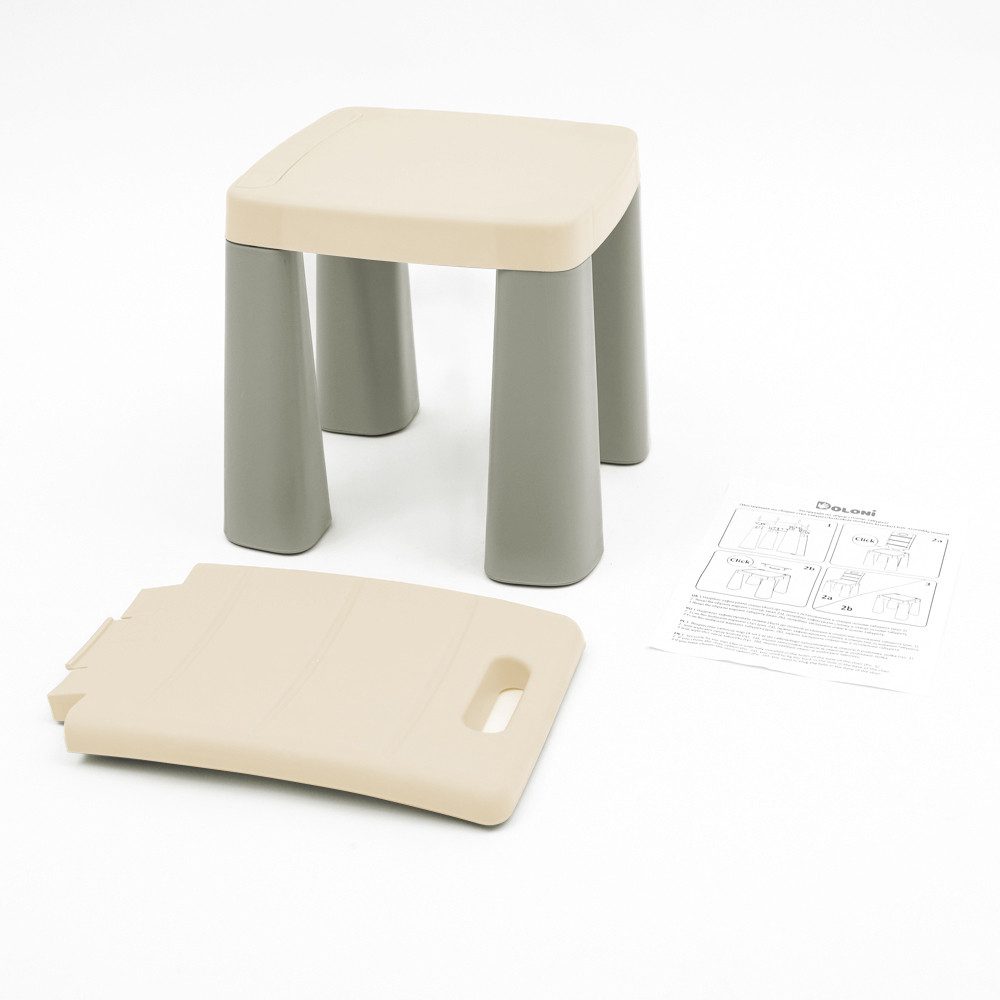 Дитячий стільчик-табурет Doloni Toys 04690/11 (сіро-бежевий) - 2