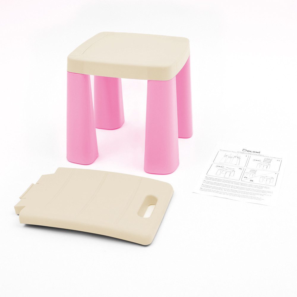 Дитячий стільчик-табурет Doloni Toys 04690/12 (рожево-бежевий) - 2