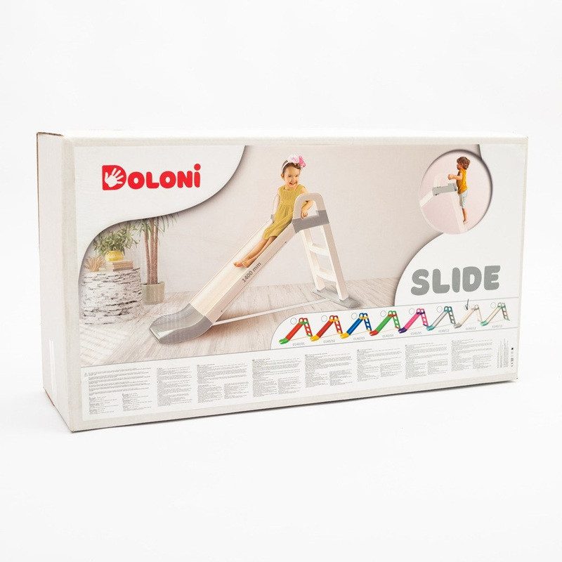 Дитяча пластикова гірка для катання (спуск 140 см) Doloni Toys 0140/17 світло-рожевий/кремовий - 4