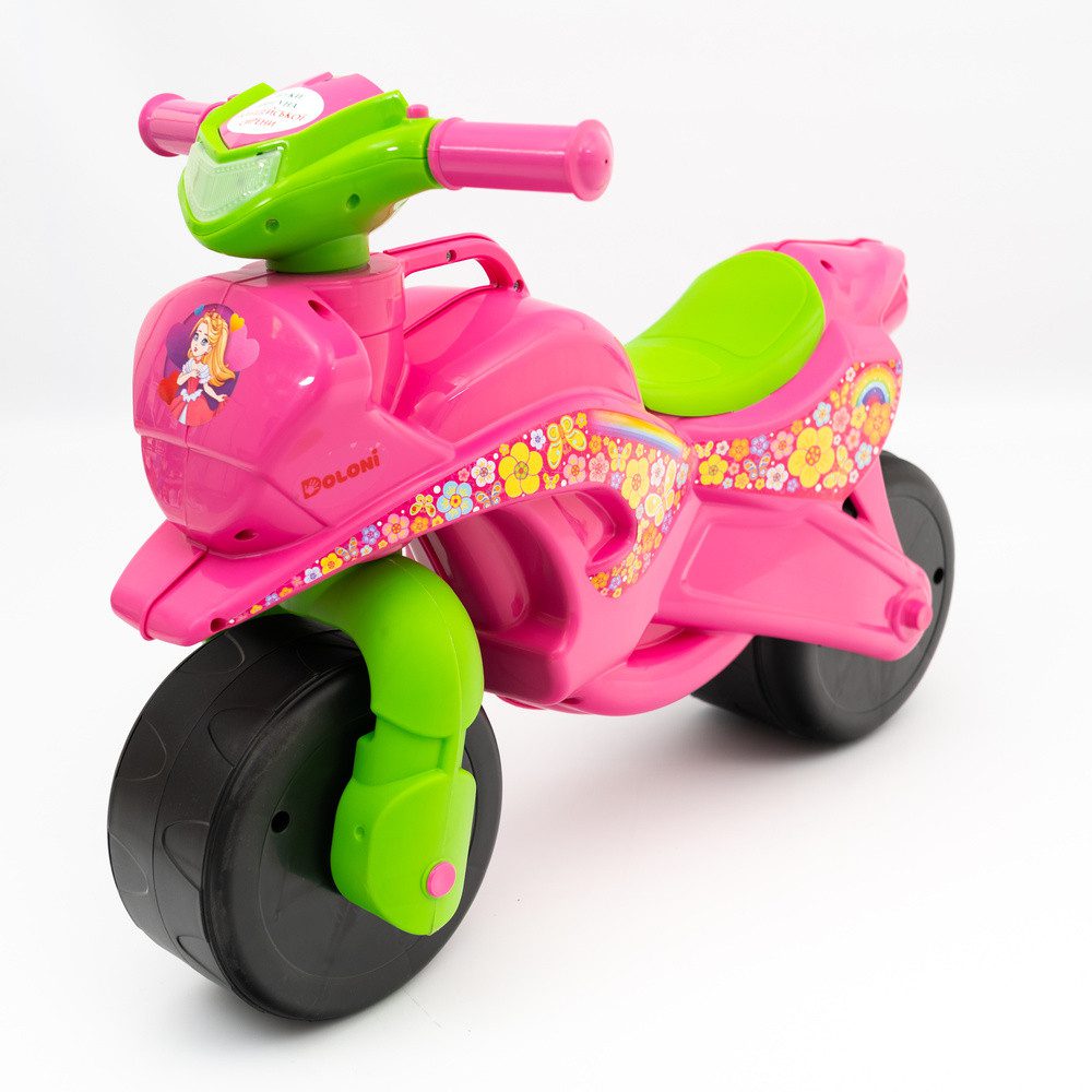 Байк Doloni Toys (мотобайк, дитячий мотоцикл, салатовий/рожевий) 0138/650
