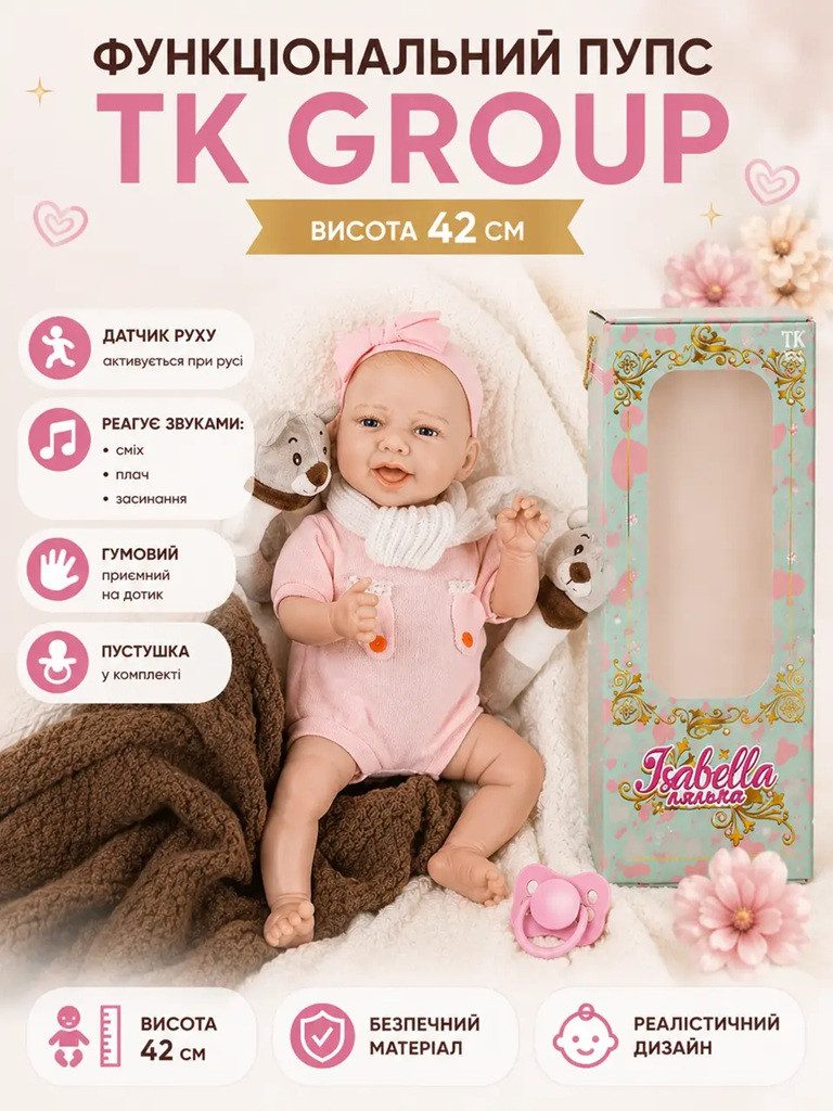 Функціональний пупс лялька Isabella TK Group (з датчиком руху) QM 24018 - 5