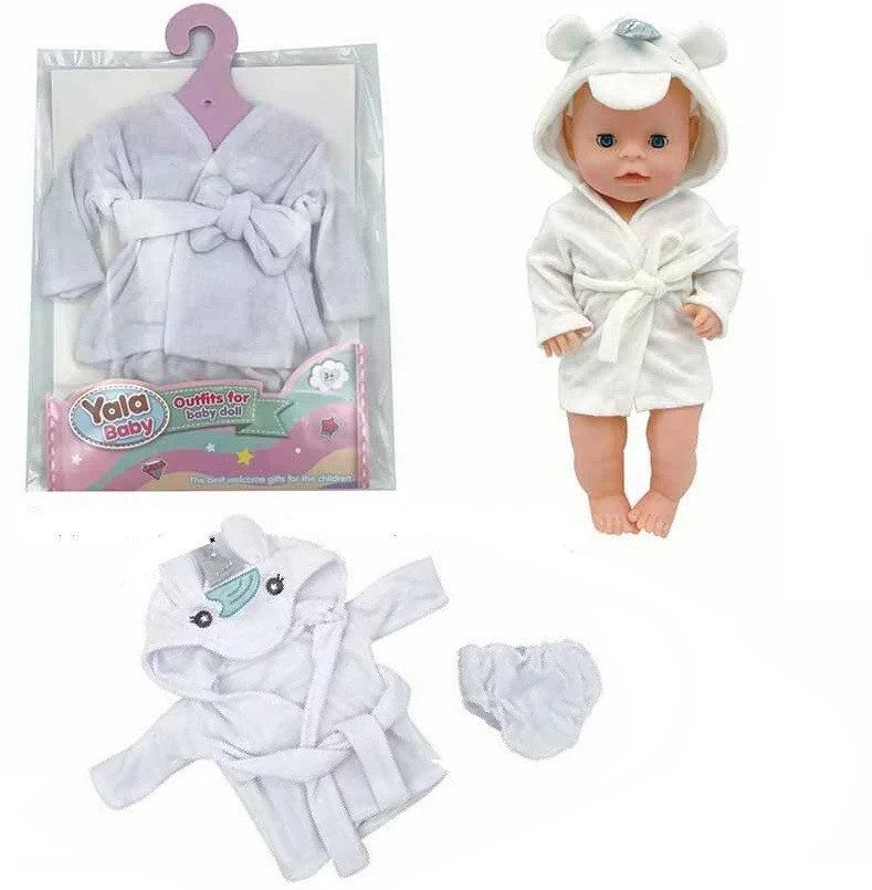 Одяг для пупса/ляльки Yala Baby (40-45 см, халат, трусики) YLC 340 W