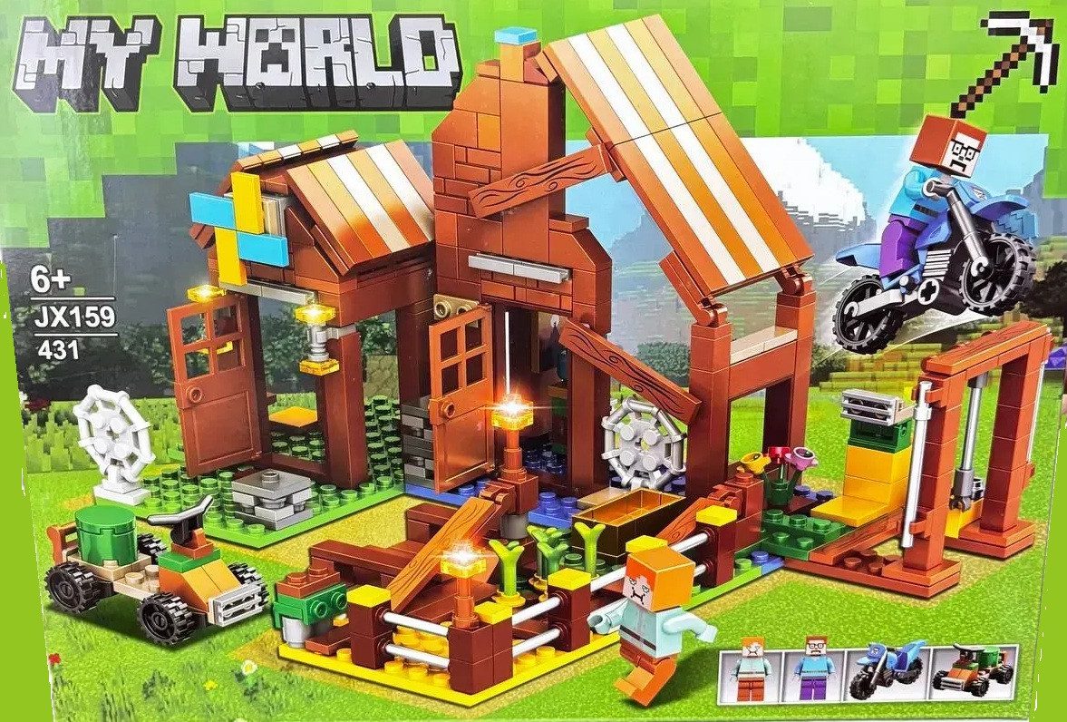 Конструктор My World Будинок у лісі (431 дет., фігурки, транспорт) JX 159 - 3
