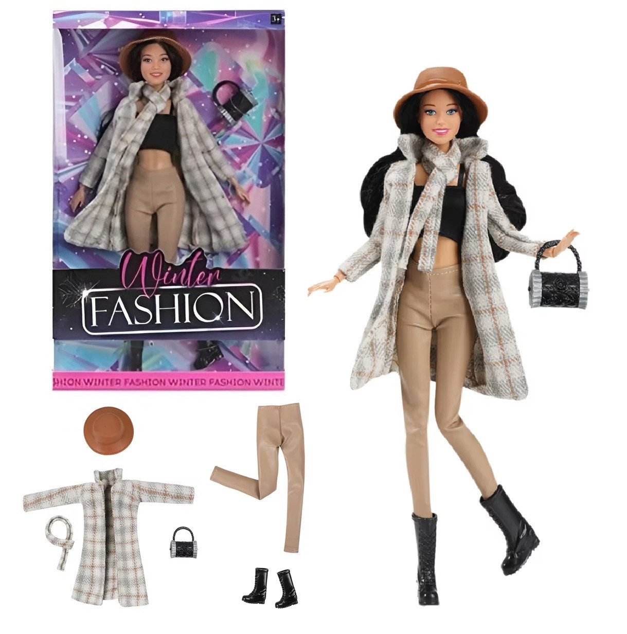 Шарнірна лялька модниця Winter Fashion в коробці (29 см) 2004 - 4
