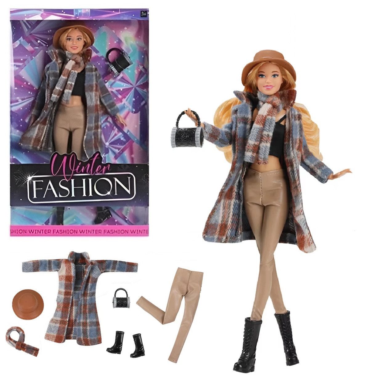 Шарнірна лялька модниця Winter Fashion в коробці (29 см) 2004 - 3