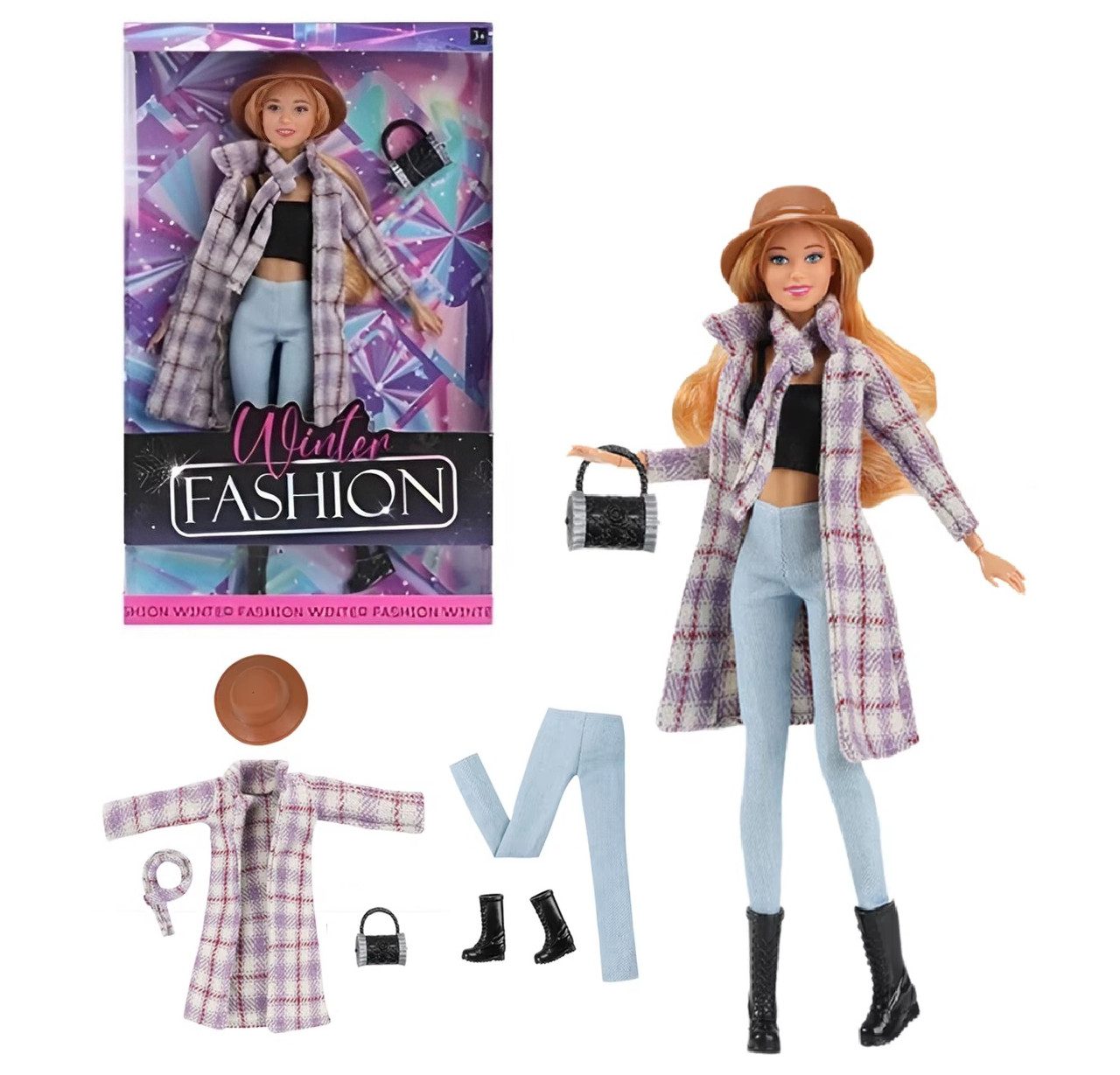 Шарнірна лялька модниця Winter Fashion в коробці (29 см) 2004 - 5