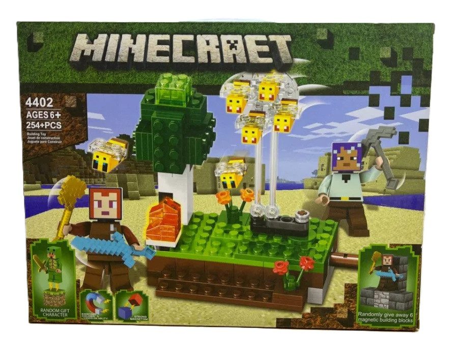 Конструктор Блоковий світ Minecraet з магнітними блоками (254+ дет.) 4402 - 4