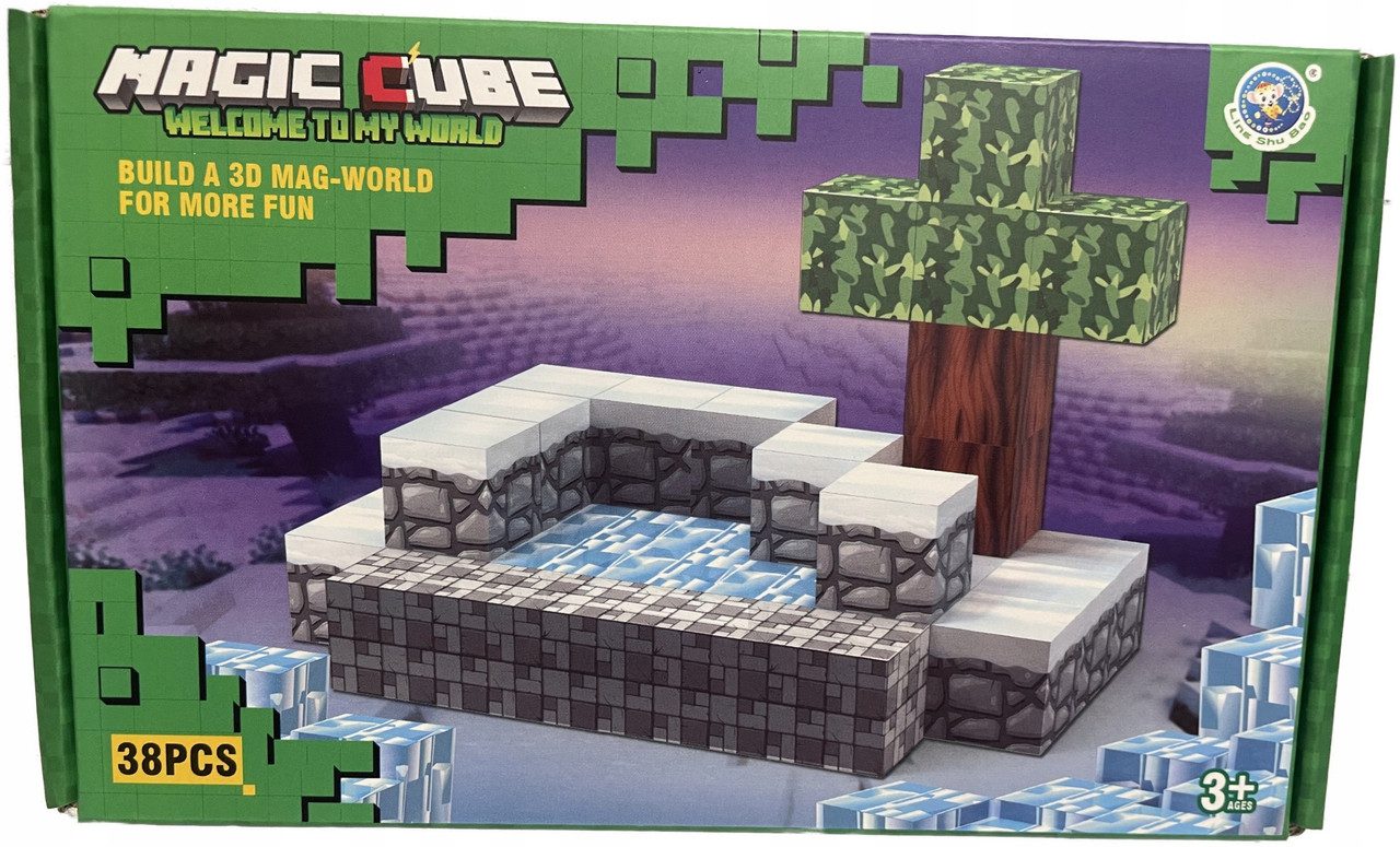 Дитячий магнітний конструктор Magic Cube (38 будівельних блоків) 9801