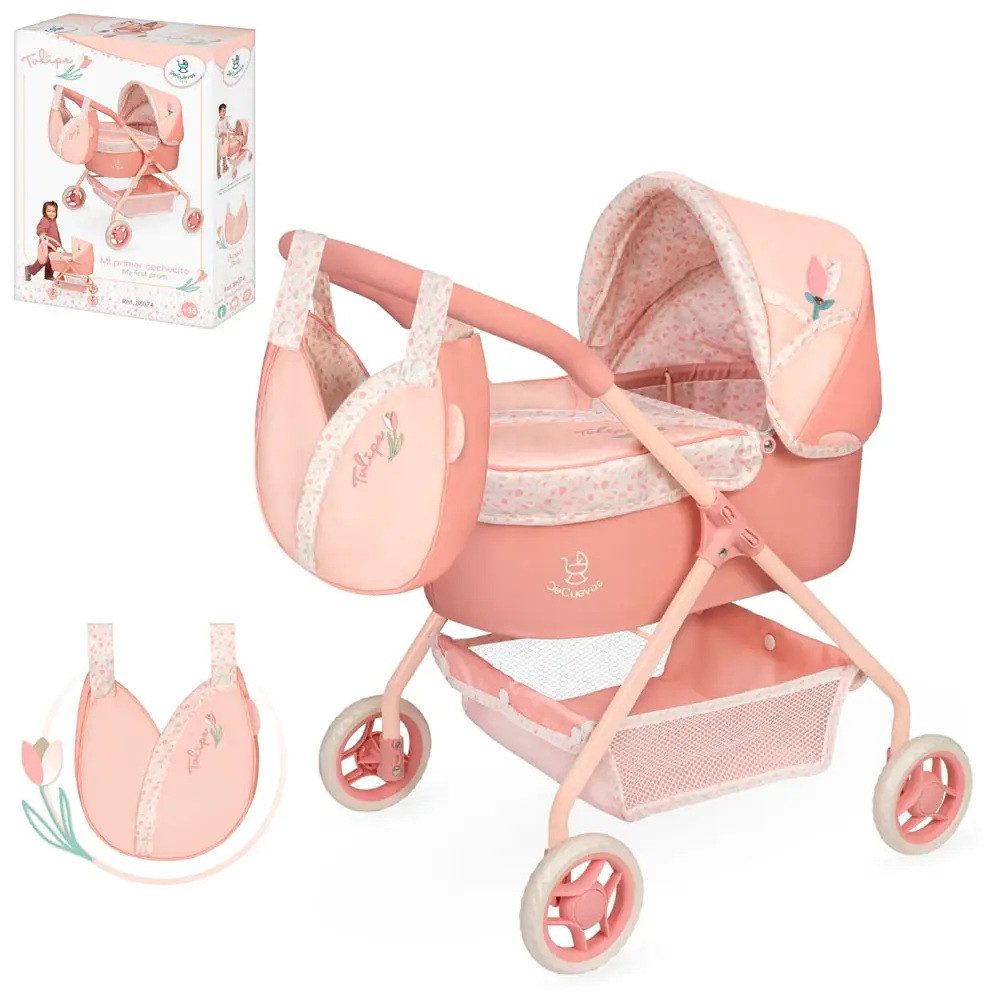 Коляска для ляльки Tulipe DeCuevas (з сумкою та корзиною) 86074
