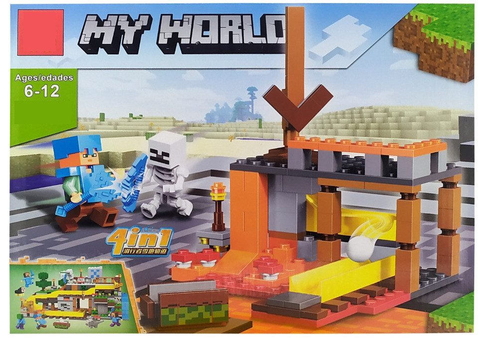 Конструктор пластиковий MyWorld Кубічний світ (226 дет., трек, кулька) GT-267 - 4
