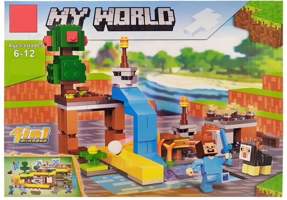 Конструктор пластиковий MyWorld Кубічний світ (226 дет., трек, кулька) GT-267 - 3