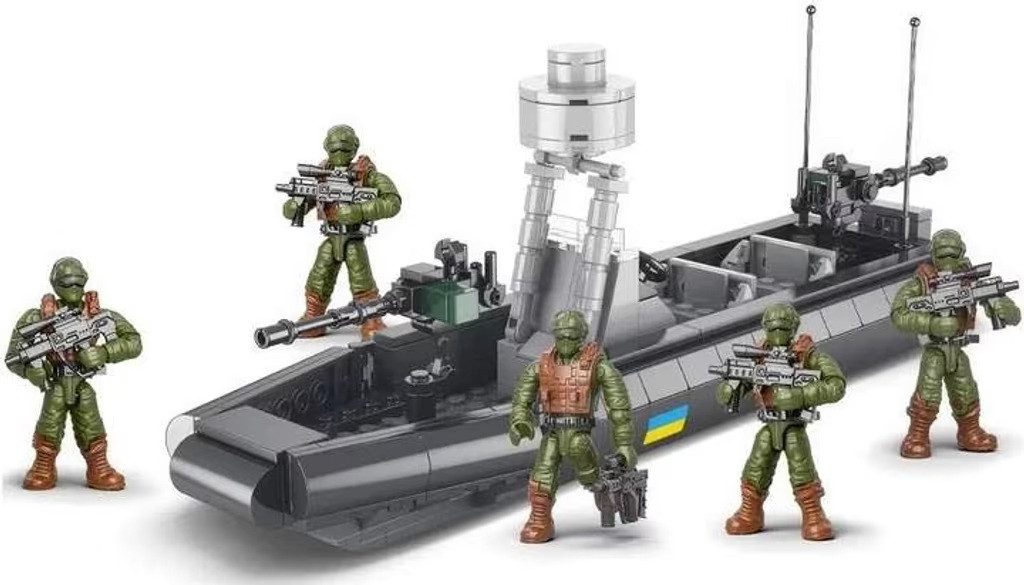 Конструктор Військова техніка ЗСУ (442 дет, військовий човен) KB 1158 - 2
