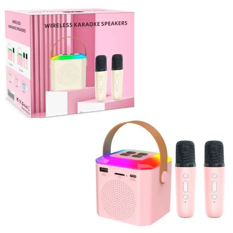Караоке з 2 мікрофонами та колонкою (Bluetooth, TF-Card, роз’єм type-С) C 77530