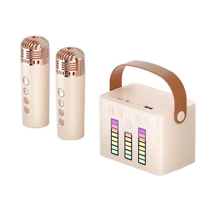 Караоке з 2 мікрофонами та колонкою (Bluetooth, AUX, слот TF-Card, роз’єм type-С) C 77539 - 2
