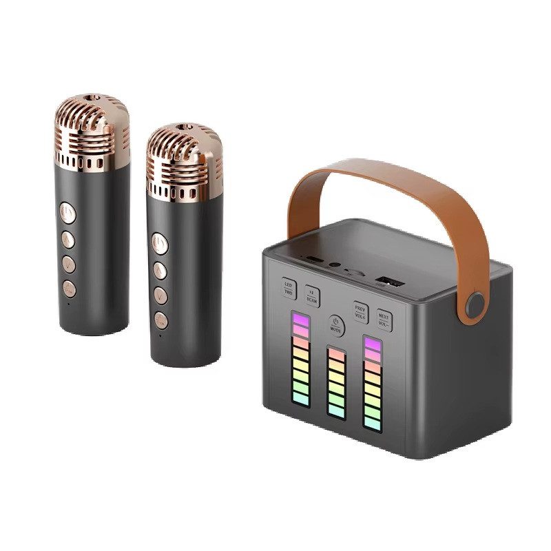 Караоке з 2 мікрофонами та колонкою (Bluetooth, AUX, слот TF-Card, роз’єм type-С) C 77539 - 4