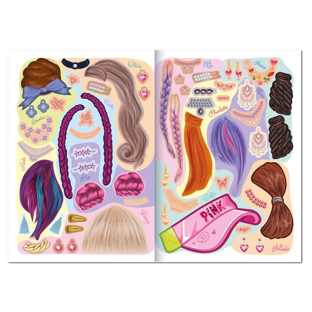 Книга з наліпками Студія краси Hairstyle & Accessories (Апельсин) РМ-76-05 - 2