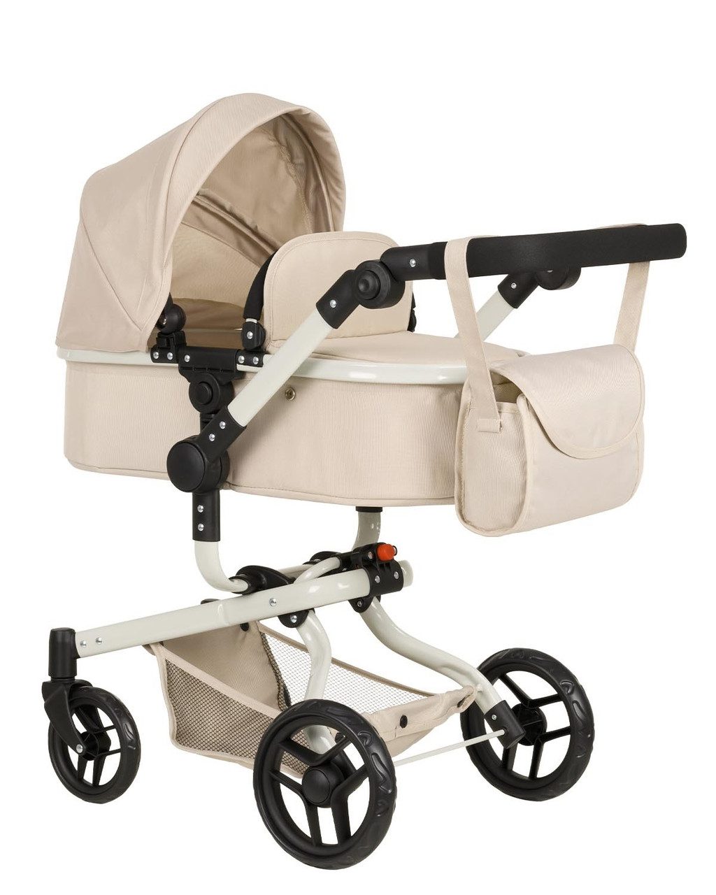 Коляска для ляльки 2 в 1 CARRELLO FORTUNA (з сумкою) 9695+BAG CREAM - 4