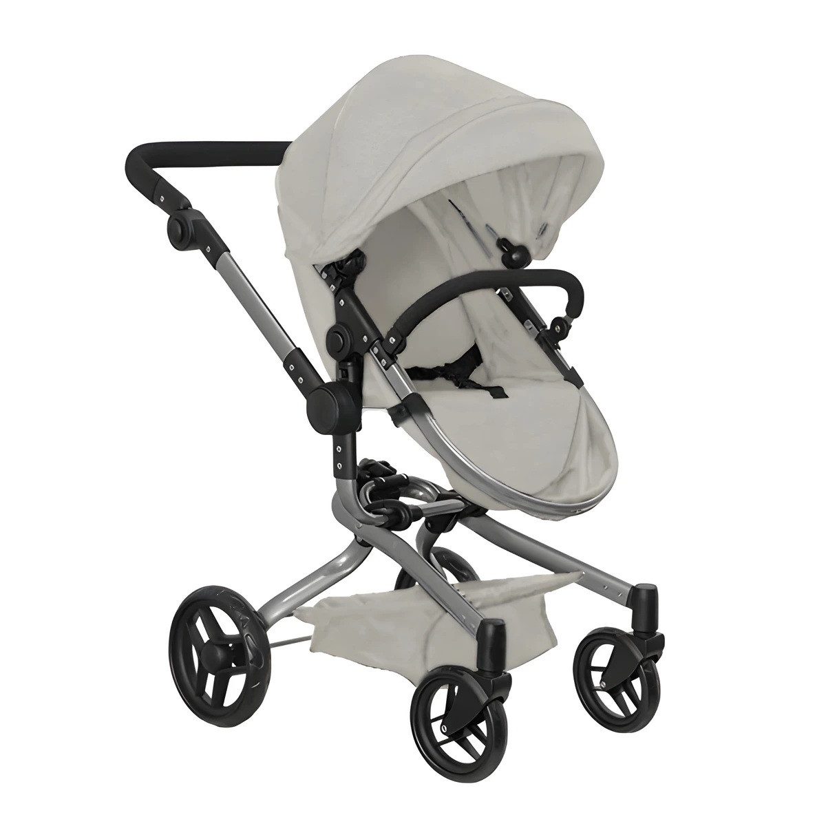 Коляска для ляльки 2 в 1 CARRELLO FORTUNA (з сумкою) 9695+BAG LIGHT GREY - 4