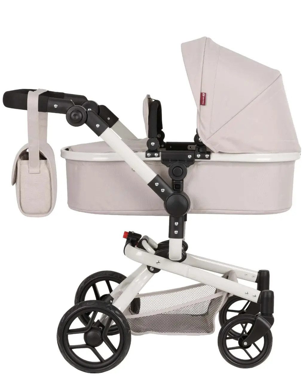 Коляска для ляльки 2 в 1 CARRELLO FORTUNA (з сумкою) 9695+BAG LIGHT GREY - 6