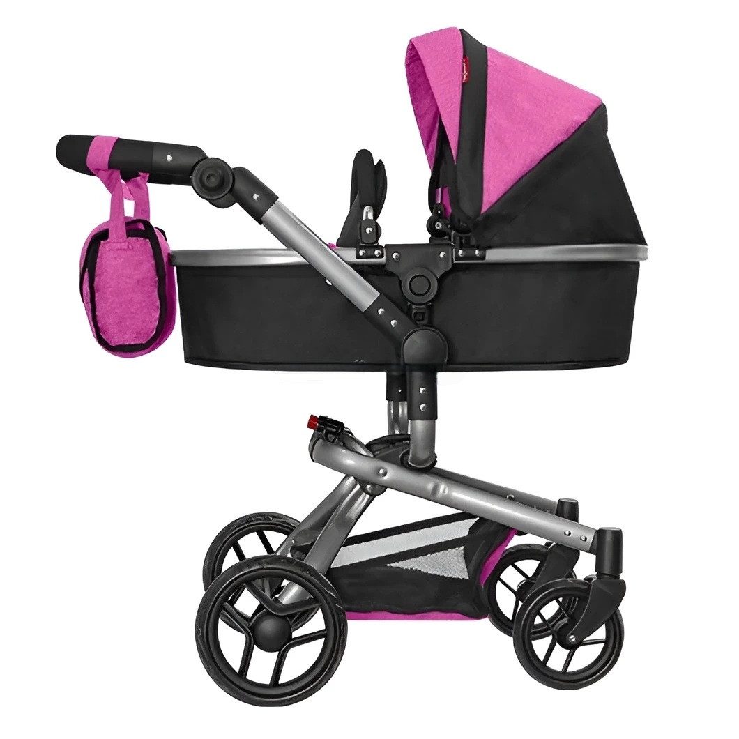 Коляска для ляльки 2 в 1 CARRELLO FORTUNA (з сумкою) 9695+BAG ROSE RED - 2